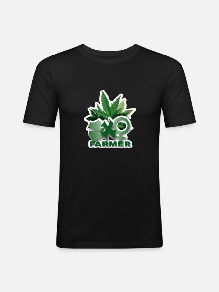 3XO Farmer Cannabis Cultivation - Men's Slim Fit T-Shirt - black