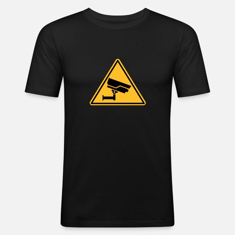 security camera - Men's Slim Fit T-Shirt - black