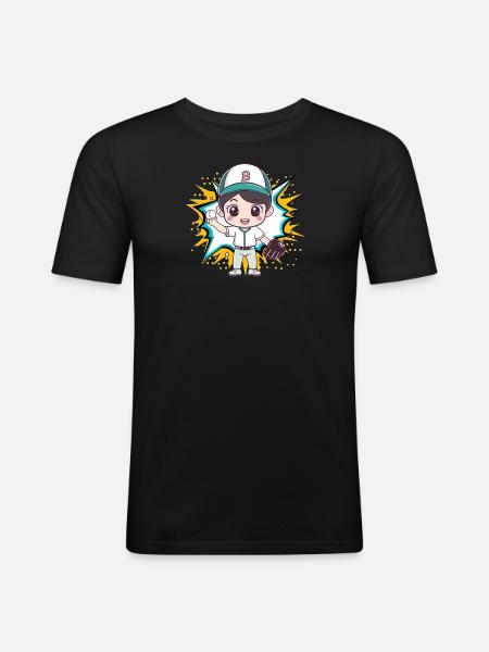 Baseball Baseball Bats - Men's Slim Fit T-Shirt - black
