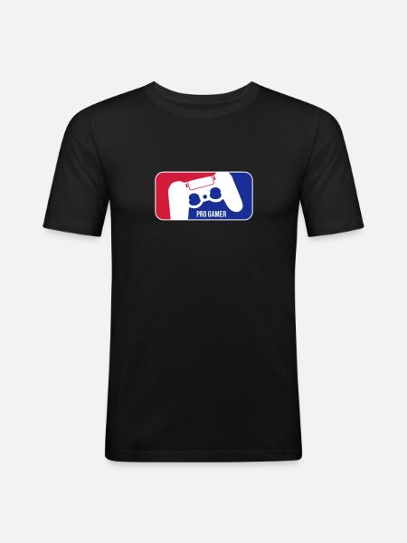 pro gamer - Men's Slim Fit T-Shirt - black