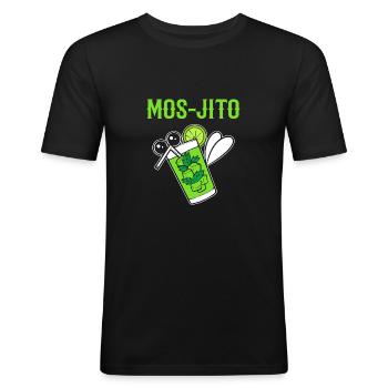 Mos-Jito Comedian Gift - Men's Slim Fit T-Shirt - black - Front - Nik (191cm)