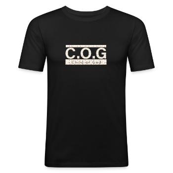 Enfant de Dieu - COG - T-shirt près du corps Homme - noir - Devant - Nik (191cm)
