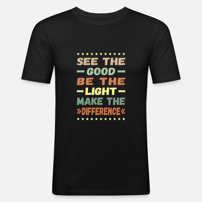 Faites la différence - T-shirt près du corps Homme - noir