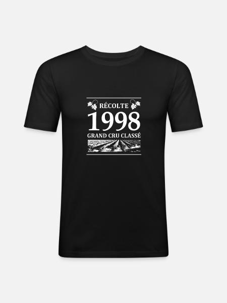 Récolte 1998 - T-shirt près du corps Homme - noir
