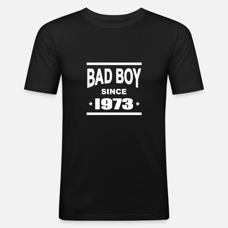 Bad boy since 1973 - Männer Slim Fit T-Shirt - Schwarz