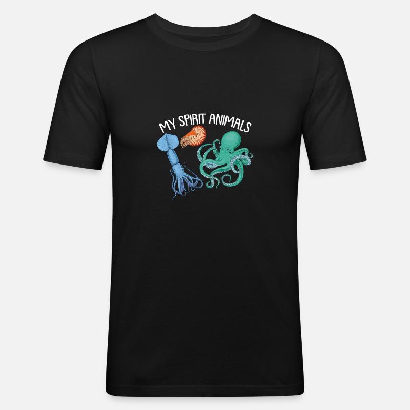 Cephalopode, Octopus, Octopus - Men's Slim Fit T-Shirt - black