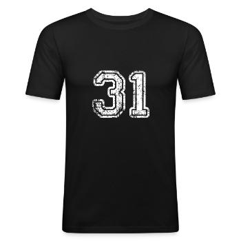 31 - T-shirt près du corps Homme - noir - Devant - Nik (191cm)