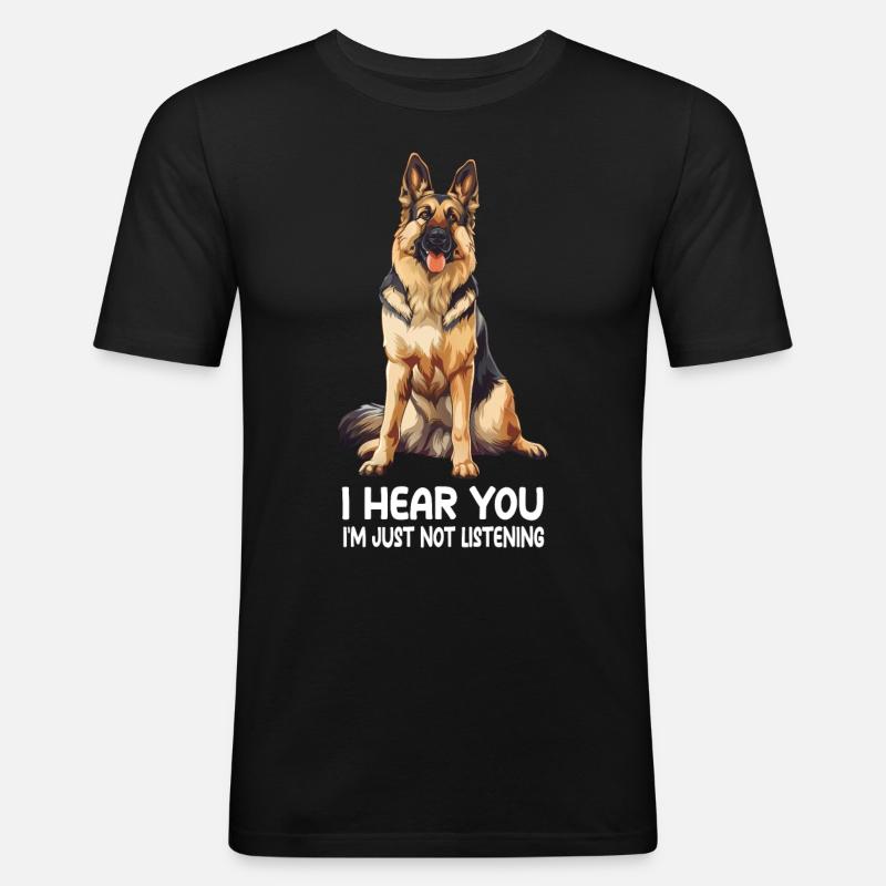 German Sheperd - Männer Slim Fit T-Shirt - Schwarz