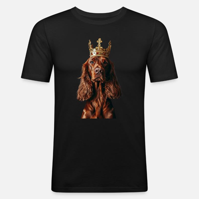 Irish Setter - Männer Slim Fit T-Shirt - Schwarz