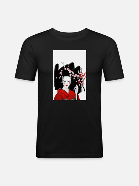 Bloody geisha - Men's Slim Fit T-Shirt - black