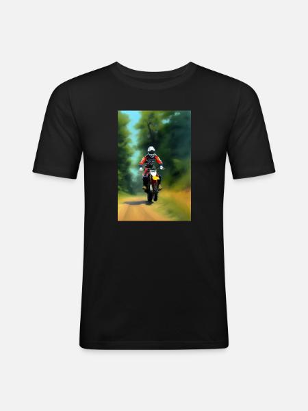 Motocross Riding - Men's Slim Fit T-Shirt - black