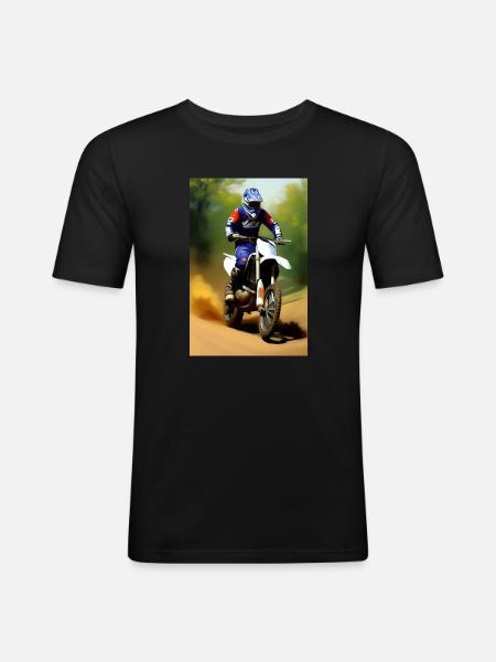 Motocross Riding - Men's Slim Fit T-Shirt - black