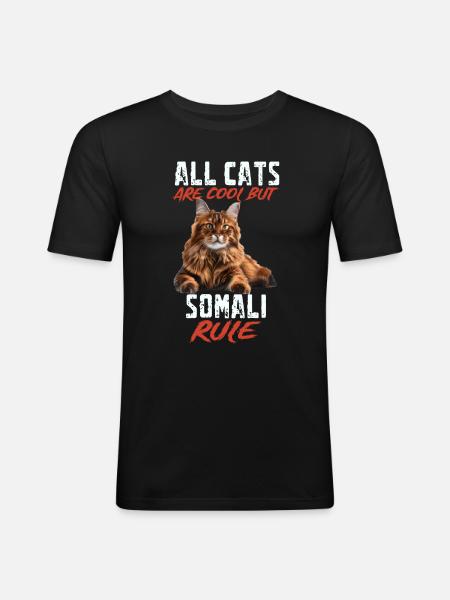 Somali - Men's Slim Fit T-Shirt - black
