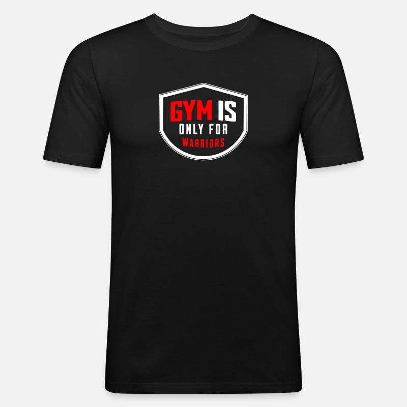 FITNESSSTUDIO-Leben - Männer Slim Fit T-Shirt - Schwarz