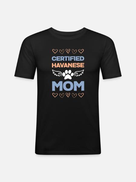 Certified Havanese Mom - Men's Slim Fit T-Shirt - black