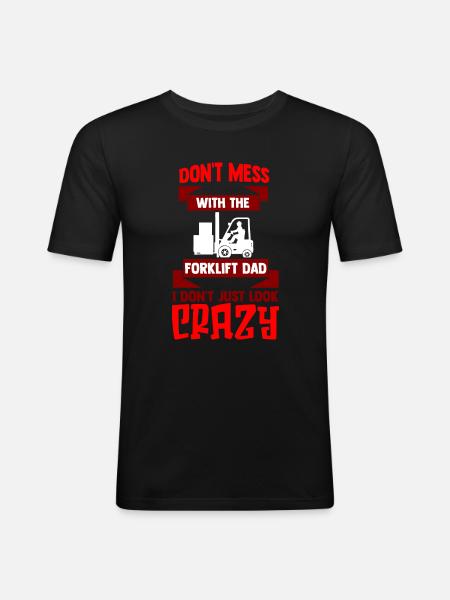 Staplerfahrer Gabelstaplerfahrer Gabelstapler - Männer Slim Fit T-Shirt - Schwarz