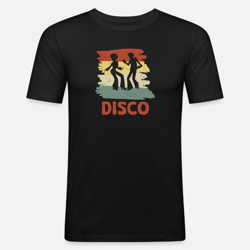 Diskothek - Männer Slim Fit T-Shirt - Schwarz