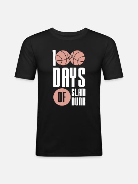 Basketball Slam Dunk - Men's Slim Fit T-Shirt - black