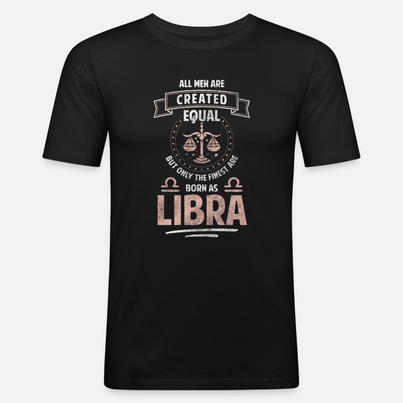 Horoskop Sternbild September Aberglauben - Männer Slim Fit T-Shirt - Schwarz