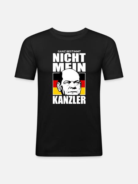 Pas ma chancelière - T-shirt près du corps Homme - noir