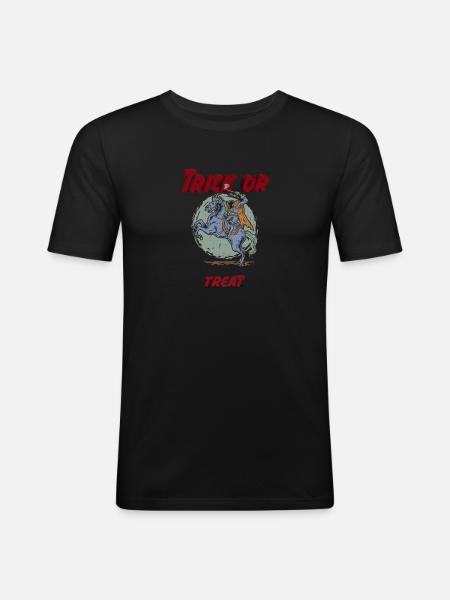 hedless horsmann - Männer Slim Fit T-Shirt - Schwarz