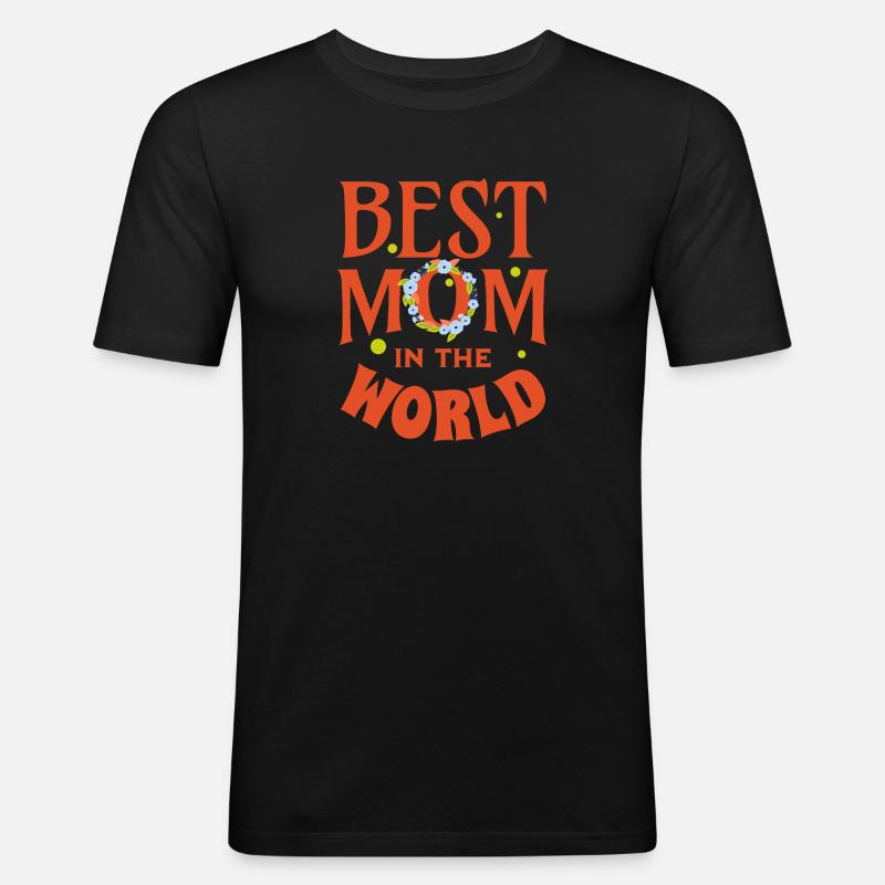 Best Mutter - Mama Danke - Geschenkidee - Männer Slim Fit T-Shirt - Schwarz