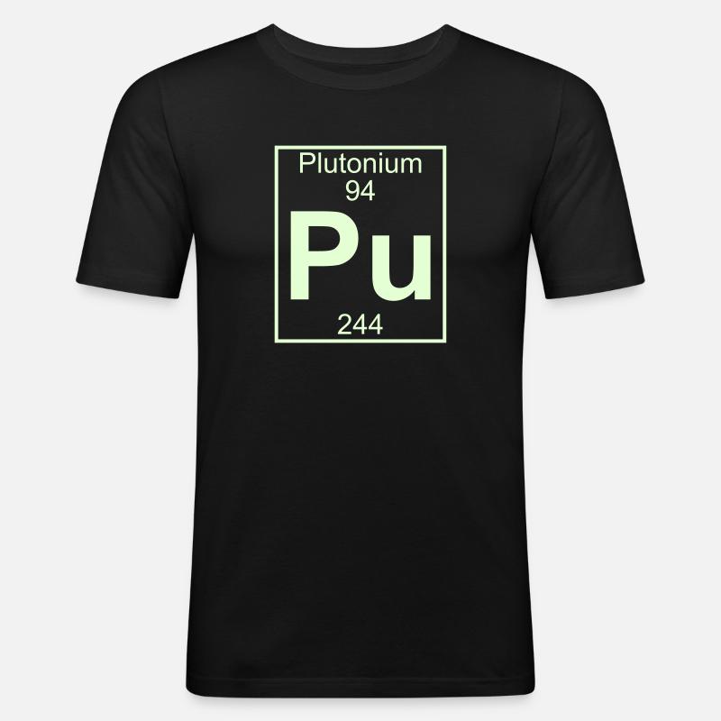 Plutonium (Pu) (element 94) - Men's Slim Fit T-Shirt - black