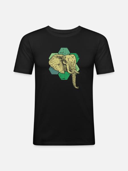 Elephant animal welfare - Men's Slim Fit T-Shirt - black
