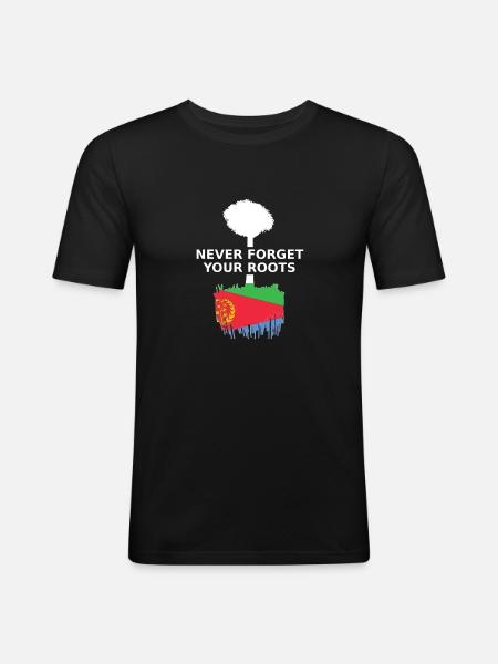 Eritrea Roots - Men's Slim Fit T-Shirt - black