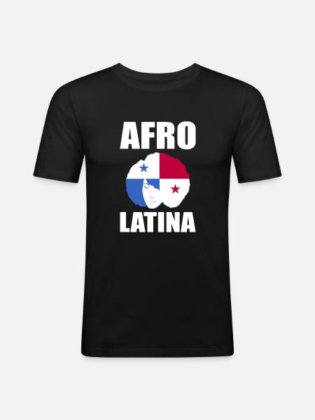 Afro Latina - Men's Slim Fit T-Shirt - black