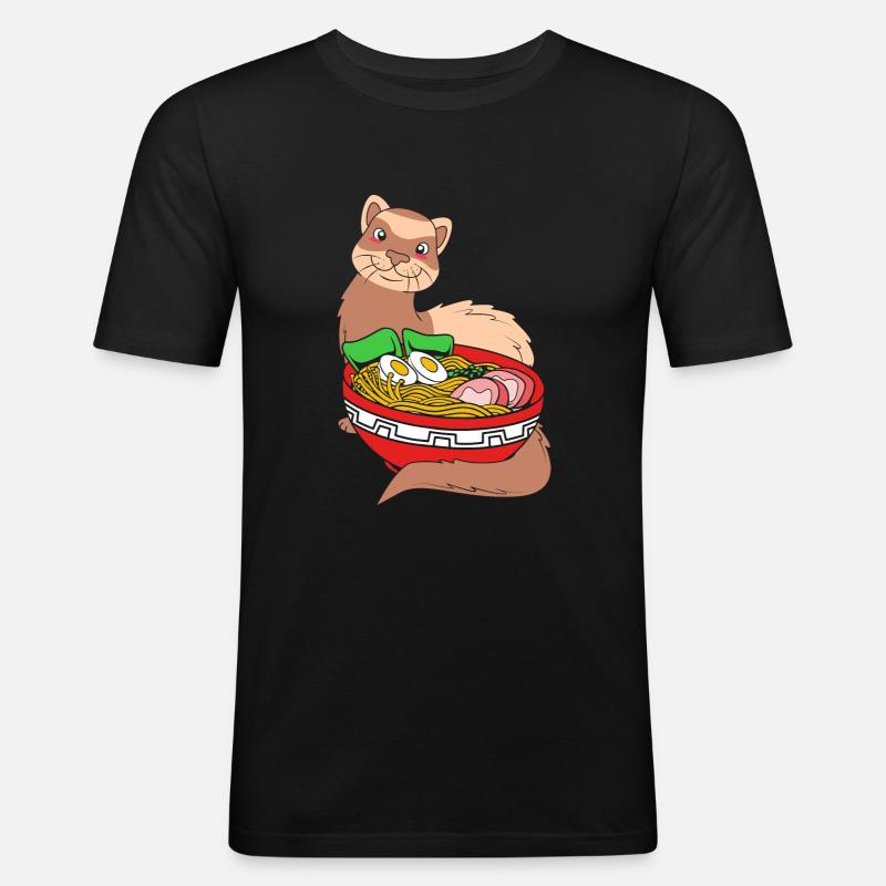 Frettchen - Männer Slim Fit T-Shirt - Schwarz