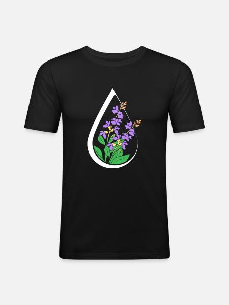 Essential oil - Men's Slim Fit T-Shirt - black