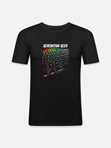 GENERATION GEEK - Men's Slim Fit T-Shirt - black