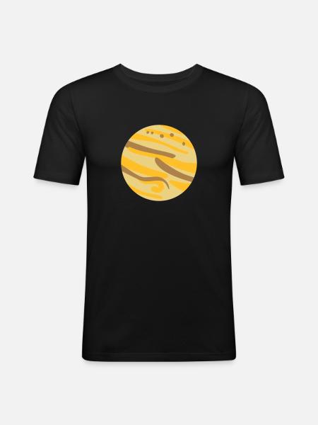 Jupiter - T-shirt près du corps Homme - noir
