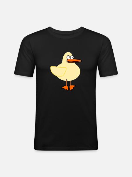 duck - Men's Slim Fit T-Shirt - black