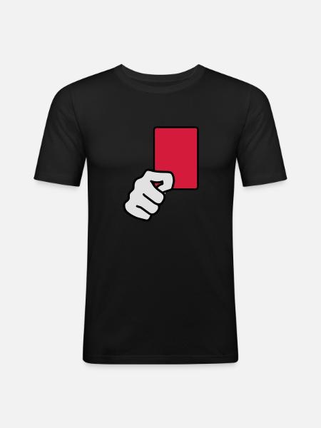 rote_karte__f3 - Men's Slim Fit T-Shirt - black