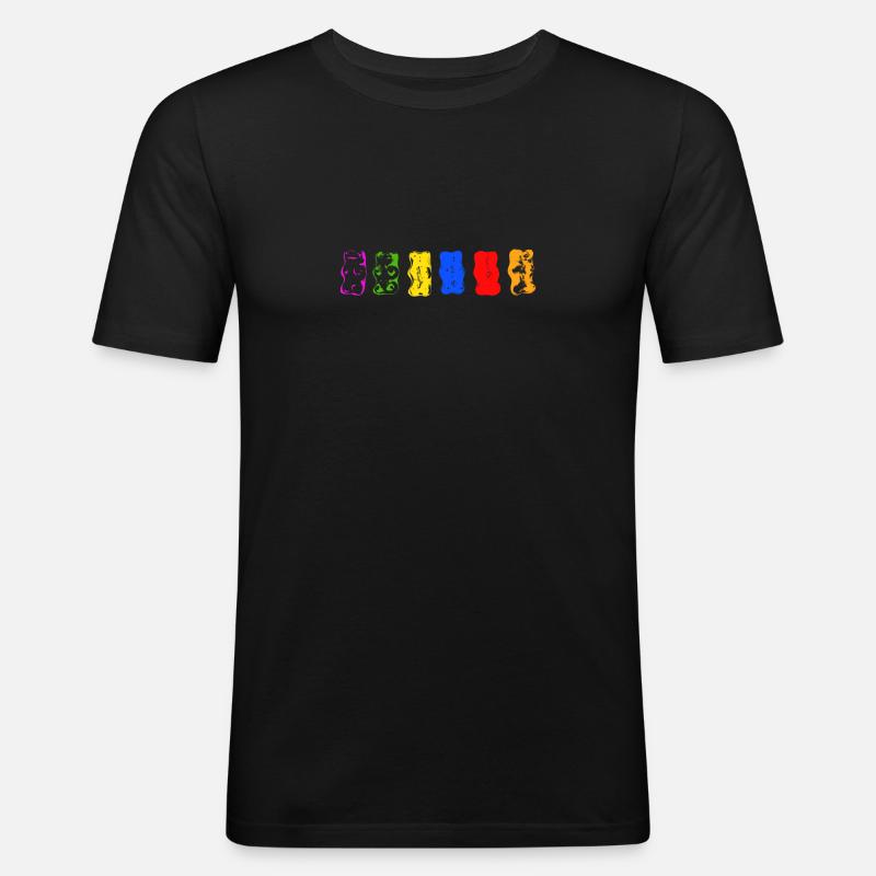 Gummy Bears - Candy - Gift Idea - Men's Slim Fit T-Shirt - black
