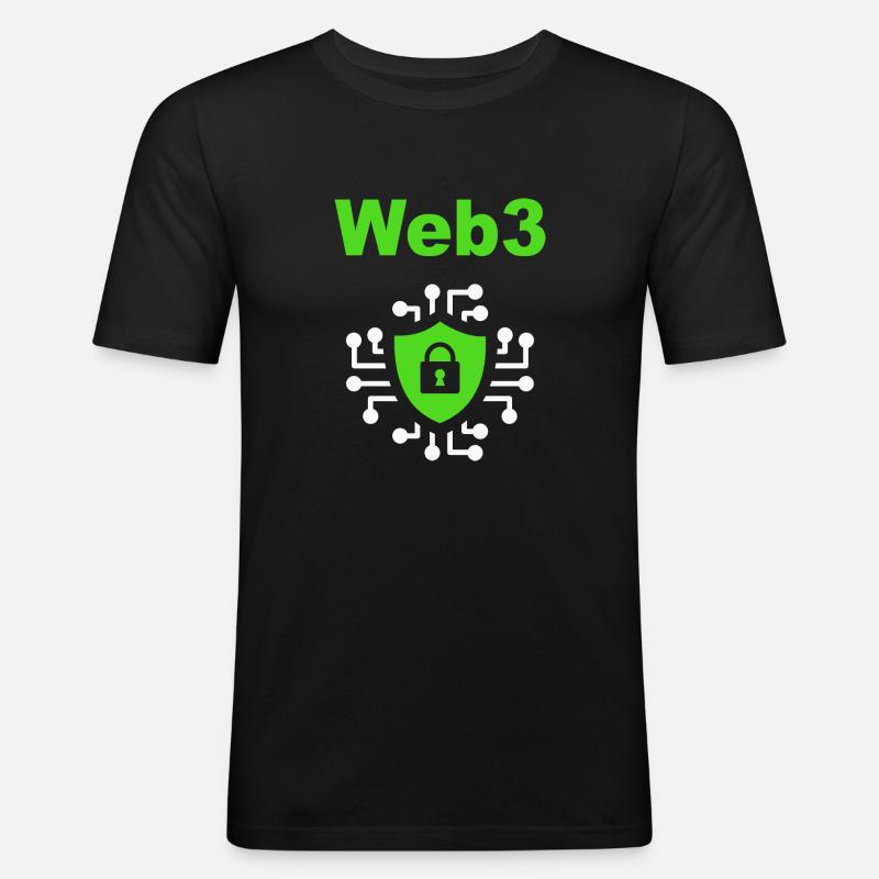 Web3 Cryptocurrency Blockchain Software Developer - Men's Slim Fit T-Shirt - black