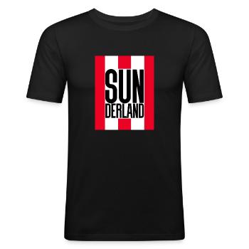 Sunderland - T-shirt près du corps Homme - noir - Devant - Nik (191cm)