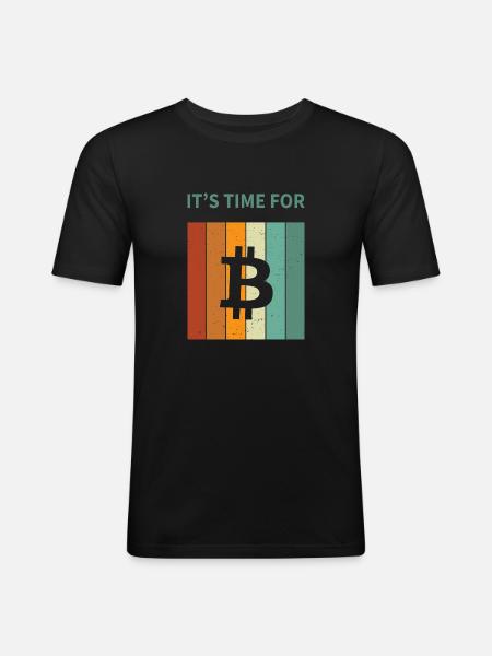 Bitcoin - Men's Slim Fit T-Shirt - black