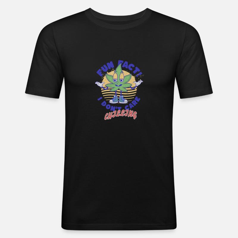 FUN FACT! I DON'T CARE - Männer Slim Fit T-Shirt - Schwarz