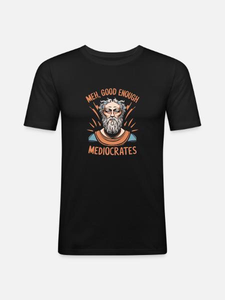 Minimalism meets philosophy - Men's Slim Fit T-Shirt - black