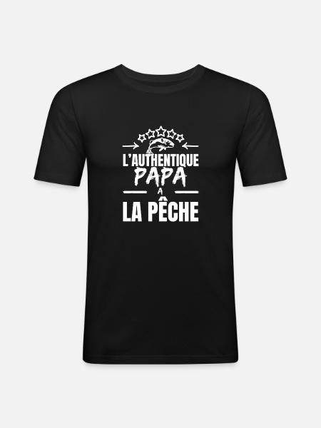 THE AUTHENTIC DAD - Men's Slim Fit T-Shirt - black