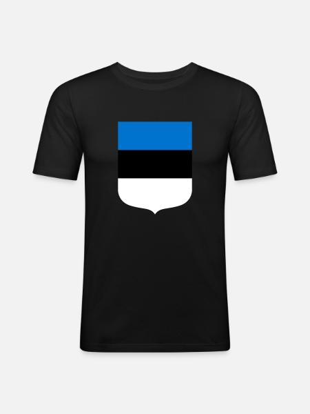 Estland - Männer Slim Fit T-Shirt - Schwarz