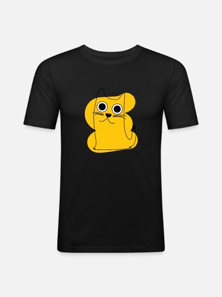 Yellow Cat - Men's Slim Fit T-Shirt - black