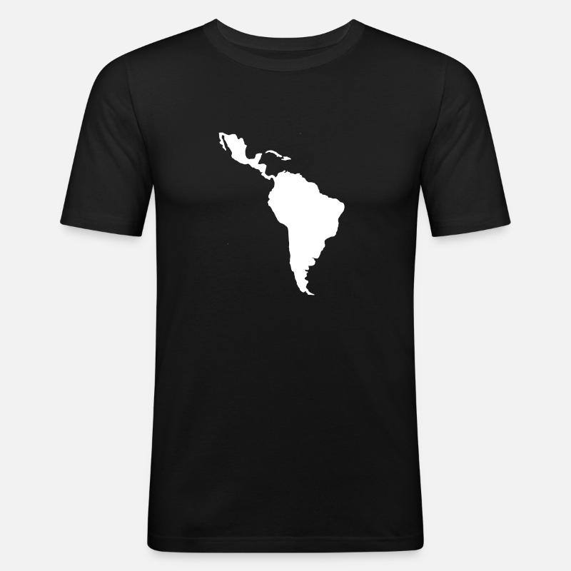 Südamerika - Männer Slim Fit T-Shirt - Schwarz