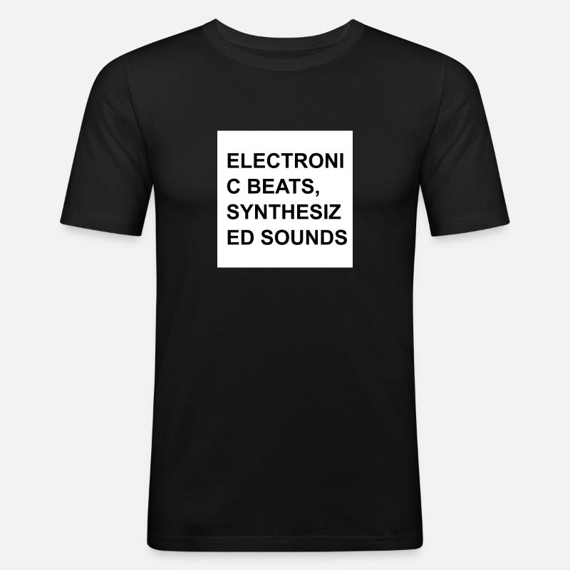 Electronic Dance Music - Männer Slim Fit T-Shirt - Schwarz