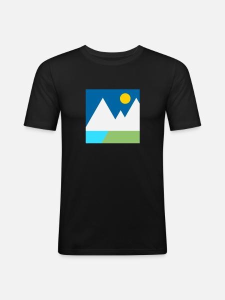 Mountain Range - Men's Slim Fit T-Shirt - black
