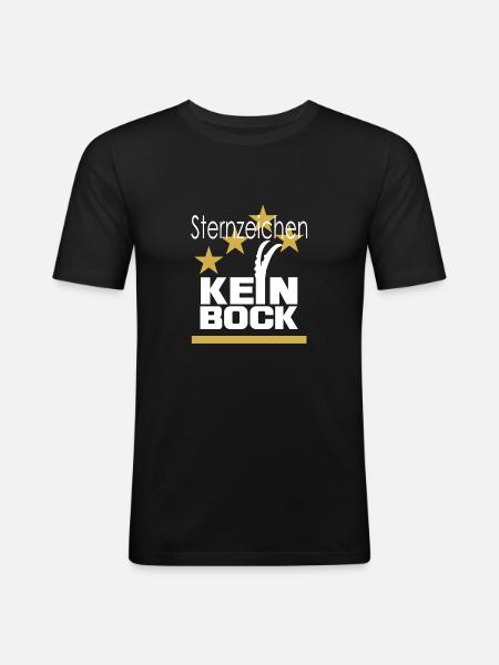 sternzeichen kein bock geschenkidee - Männer Slim Fit T-Shirt - Schwarz