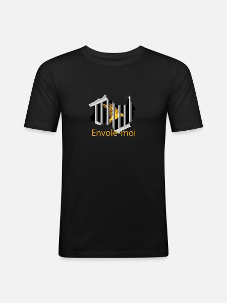 Vogel im Käfig - Männer Slim Fit T-Shirt - Schwarz